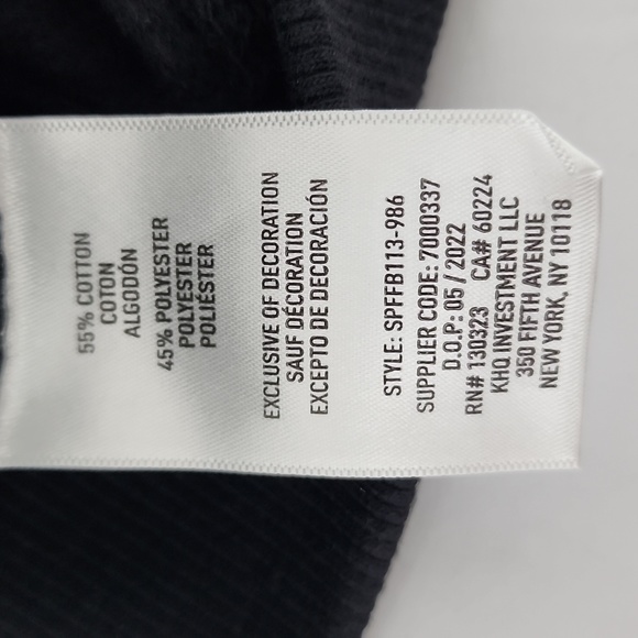 SPYDER BLACK SWEATSHIRT WITH HOODIE, THE LOGO IS RED, LARGE SIZE - Picture 8 of 9